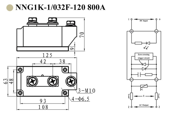Clion NNG1K HHG1K single phase industrail control SSR with 60-1200VAC output and load current up to 1000A