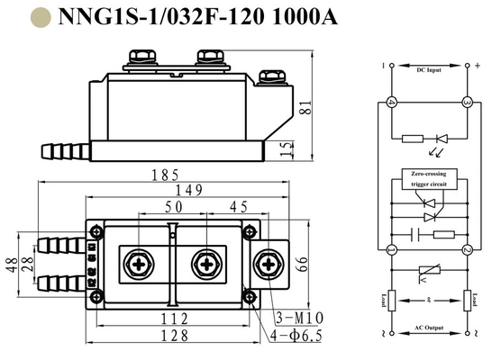 Clion NNG1S HHG1S single phase industrail control SSR with 60-1200VAC output and load current up to 1000A